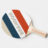 ヴィンテージの名はっきりした前ストライプの付きフライトデッキ 卓球ラケット (横)