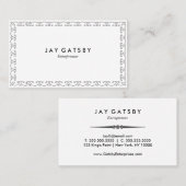 ヴィンテージの名刺|のアールデコのデザイン 名刺 (正面/裏面)