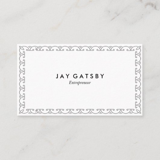 ヴィンテージの名刺|のアールデコのデザイン 名刺 (正面)