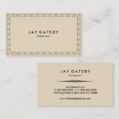 ヴィンテージの名刺|のアールデコのデザイン 名刺 (正面/裏面)