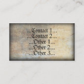 ヴィンテージの名刺 名刺 (裏面)