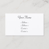 ヴィンテージの名刺 名刺 (裏面)