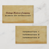 ヴィンテージの名刺 名刺 (正面/裏面)