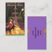 ヴィンテージの名刺-噴水による女性 名刺 (正面/裏面)