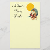 ヴィンテージの名前からのパーソナライズな文房具Aのノート 便箋 (正面)