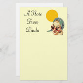 ヴィンテージの名前からのパーソナライズな文房具Aのノート 便箋 (正面/裏面)