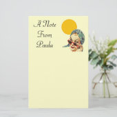 ヴィンテージの名前からのパーソナライズな文房具Aのノート 便箋 (スタンド正面)