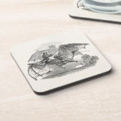 ヴィンテージの吸血コウモリのパーソナライズなレトロのこうもり コースター (左側)