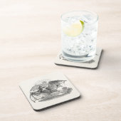 ヴィンテージの吸血コウモリのパーソナライズなレトロのこうもり コースター (右側)