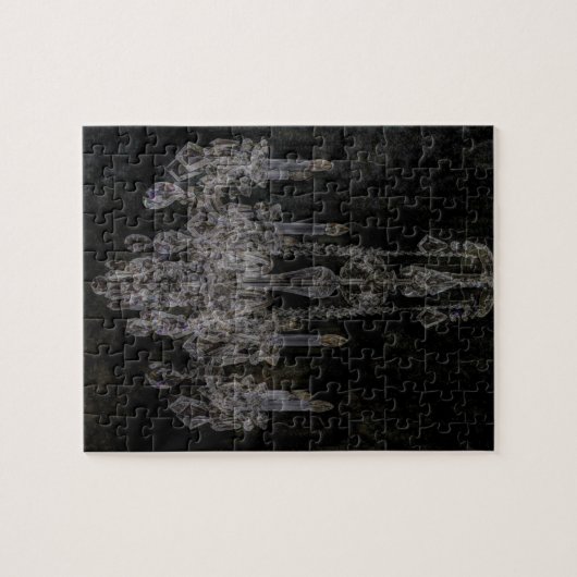 ヴィンテージの吸血鬼のゴシック様式動揺してなシャンデリア ジグソーパズル (横)