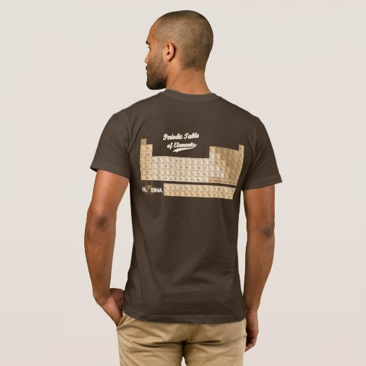 ヴィンテージの周期表の暗闇 Tシャツ (裏面フル)