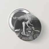 ヴィンテージの周波数変換器および熱いモデル 缶バッジ (正面&裏面)