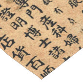 ヴィンテージの和紙のプリント ショートテーブルランナー (コーナー)