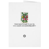 ヴィンテージの咲き誇る花々、春の庭園のバラ (裏面)