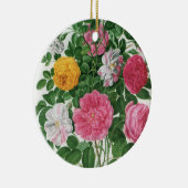 ヴィンテージの咲き誇る花々、春の庭園のバラ セラミックオーナメント (右)