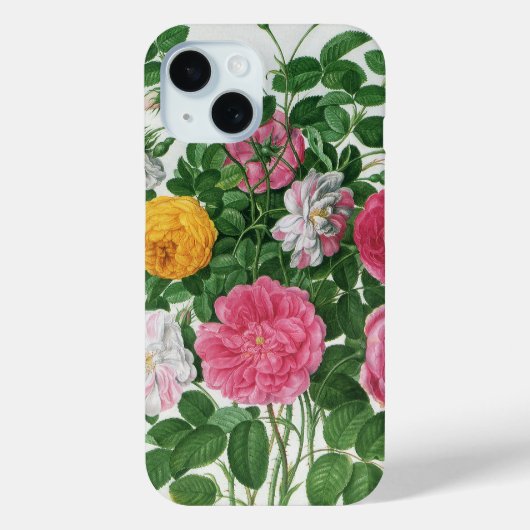 ヴィンテージの咲き誇る花々、春の庭園のバラ Case-Mate iPhoneケース (裏面)
