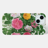 ヴィンテージの咲き誇る花々、春の庭園のバラ Case-Mate iPhoneケース (裏面 (横))