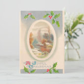 ヴィンテージの喜びのクリスマス 招待状 (スタンド正面)