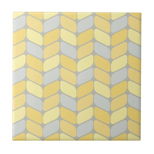 ヴィンテージの四角形(黄色) タイル (正面)