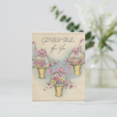 ヴィンテージの回復おめでとうバスケット1 ポストカード (スタンド正面)