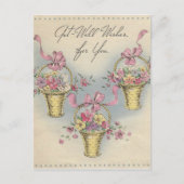 ヴィンテージの回復おめでとうバスケット1 ポストカード (正面)