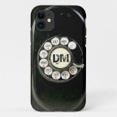 ヴィンテージの回転式のダイヤルのベークライトの電話は、イニシャルを加えます Case-Mate iPhoneケース (裏面)