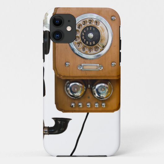 ヴィンテージの回転式のダイヤルの土地ライン電話 Case-Mate iPhoneケース (裏面)