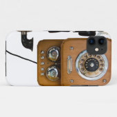 ヴィンテージの回転式のダイヤルの土地ライン電話 Case-Mate iPhoneケース (裏面(横))