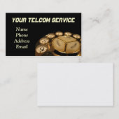 ヴィンテージの回転式のダイヤルの電話機 名刺 (正面/裏面)