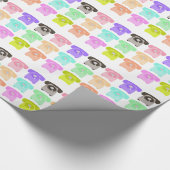 ヴィンテージの回転式のダイヤルの電話 ラッピングペーパー (角)