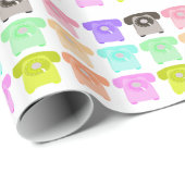 ヴィンテージの回転式のダイヤルの電話 ラッピングペーパー (ロールコーナー)