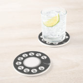 ヴィンテージの回転式電話ダイヤル コースター (側面)