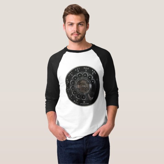 ヴィンテージの回転式電話Tシャツ Tシャツ (正面フル)