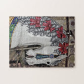 ヴィンテージの回転木馬の馬のパズル ジグソーパズル (横)