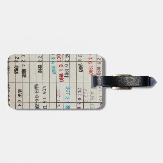 ヴィンテージの図書館の支払期日カード ラゲッジタグ (裏面横)