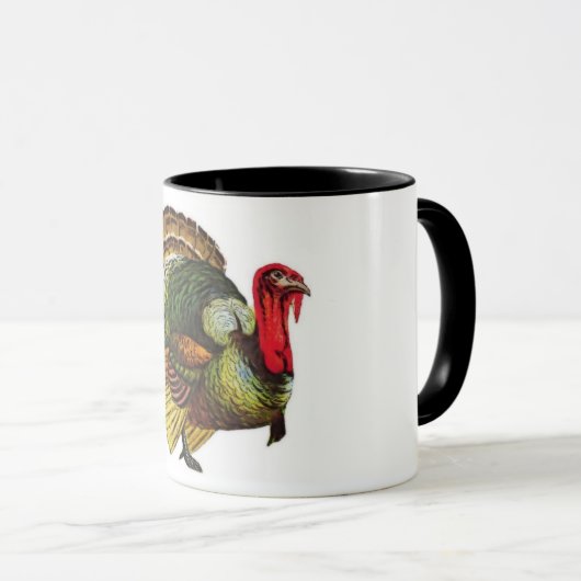 ヴィンテージの図解入りの、写真付きのなトルコのマグ マグカップ (正面右)