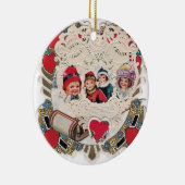 ヴィンテージの図解入りの、写真付きのな写真 セラミックオーナメント (右)