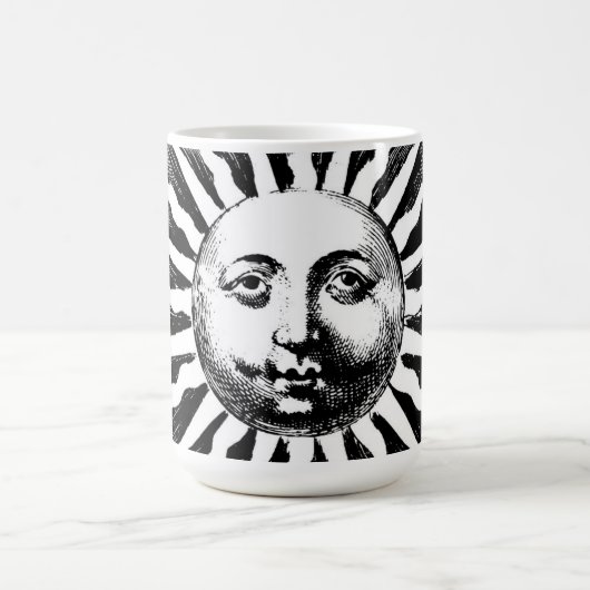 ヴィンテージの図解入りの、写真付きのな日曜日のコーヒー・マグ コーヒーマグカップ (中央)