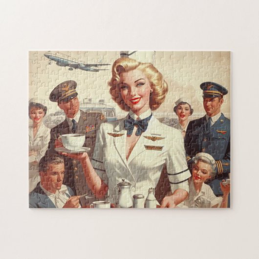 ヴィンテージの固定 ジグソーパズル (横)