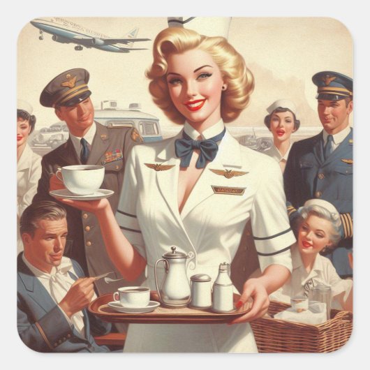 ヴィンテージの固定 スクエアシール (正面)