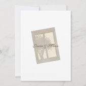 ヴィンテージの国のウィンドウ結婚枠 招待状 (裏面)