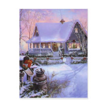 ヴィンテージの国のクリスマスの小屋