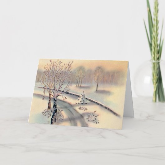 ヴィンテージの国のクリスマスカード シーズンカード (正面)