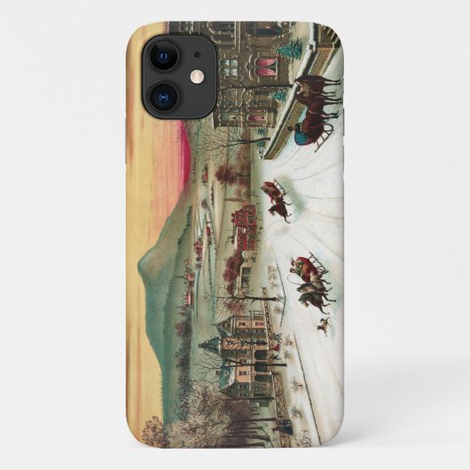 ヴィンテージの国のクリスマス場面 Case-Mate iPhoneケース (裏面)