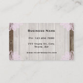 ヴィンテージの国の木のレースのカスタムな名刺 名刺 (裏面)