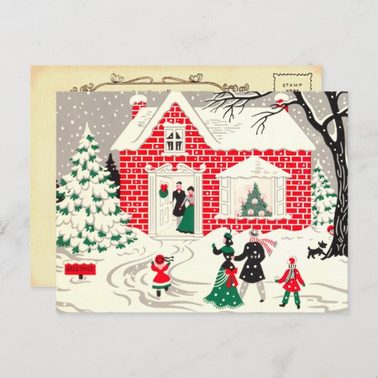 ヴィンテージの国の案内用はがき ポストカード (正面/裏面)