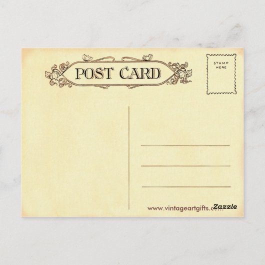 ヴィンテージの国の案内用はがき ポストカード (裏面)