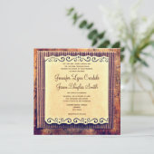 ヴィンテージの国の紙の素朴な結婚式招待状 招待状 (スタンド正面)