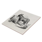 ヴィンテージの国内ろばのパーソナライズなレトロのろば タイル (側面)