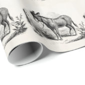 ヴィンテージの国内ろばのパーソナライズなレトロのろば ラッピングペーパー (ロールコーナー)